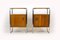 Tables de Chevet Bauhaus en Acier Tubulaire Chromé par Robert Slezak, 1940s, Set de 2 1