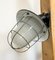 Industrial Black Enamel and Cast Iron Wall Lamp with Iron Grid, 1960s 2