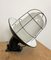 Industrial Black Enamel and Cast Iron Wall Lamp with Iron Grid, 1960s 14