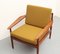 Senffarbener Armlehnstuhl aus Teak von Arne Forestre für Glostrup, 1960er 16