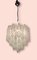 Lámpara de araña italiana Mid-Century de cristal burbuja, Imagen 2