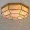 Octagonal Brass & Glass Flush Mount or Wall Light, 1970, Image 2