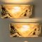 Lampade da parete in ottone e vetro di Murano di Hillebrand, 1975, set di 2, Immagine 12