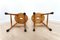 Mid-Century Kitchen Oak Stools, 1960s, Set of 2, Image 4