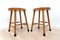 Mid-Century Kitchen Oak Stools, 1960s, Set of 2 1