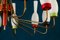 Kronleuchter aus Messing & Muranoglas von Stilnovo, Italien, 1950er 12