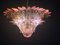 Lámpara de araña Palmette de cristal de Murano rosa, Imagen 6