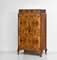 English Art Deco Figured Walnut Tallboy Chest of Drawers or Linen Press, 1930s 3