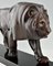 Max Le Verrier, Art Deco Style Sculpture, Walking Lion, Patinated Metal & Marble, Image 10