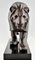 Max Le Verrier, Art Deco Style Sculpture, Walking Lion, Patinated Metal & Marble 11