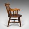 Antique English Victorian Beech Fireside Elbow Chair, 1890s, Image 4