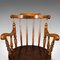 Antique English Victorian Beech Fireside Elbow Chair, 1890s 10