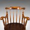 Antique English Victorian Beech Fireside Elbow Chair, 1890s, Image 10