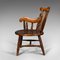 Antique English Victorian Beech Fireside Elbow Chair, 1890s, Image 5
