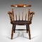 Antique English Victorian Beech Fireside Elbow Chair, 1890s, Image 2