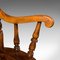 Antique English Victorian Beech Fireside Elbow Chair, 1890s, Image 9