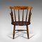 Antique English Victorian Beech Fireside Elbow Chair, 1890s, Image 6