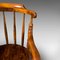 Antique English Victorian Beech Fireside Elbow Chair, 1890s 11