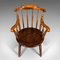 Antique English Victorian Beech Fireside Elbow Chair, 1890s 7