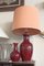 Dark Red Ceramic Lamp 2