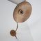 Antike Wandlampe aus Messing & Quecksilberglas mit Schwanenhals 4