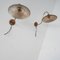 Antike Wandlampe aus Messing & Quecksilberglas mit Schwanenhals 2