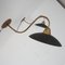 Antique Brass and Mercury Glass Swan Neck Wall Light, Image 10