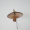Antike Wandlampe aus Messing & Quecksilberglas mit Schwanenhals 14