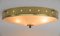 Lampada da soffitto in ottone e vetro, Italia, anni '50, Immagine 4