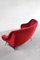 Italian Curved Sofa in Red Bouclé Wool by Gigi Radice, 1950s 9