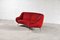 Italian Curved Sofa in Red Bouclé Wool by Gigi Radice, 1950s 3