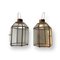 Brass and Crystal Table Lanterns, Set of 2 1