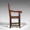 Antiker jakobinischer Revival viktorianischer geschnitzter Elbow Chair aus Eiche 4