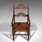 Antique Jacobean Revival Victorian Carved Elbow Chair in Oak, Image 7