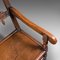 Antiker jakobinischer Revival viktorianischer geschnitzter Elbow Chair aus Eiche 10