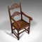 Antique Jacobean Revival Victorian Carved Elbow Chair in Oak 8
