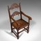 Antique Jacobean Revival Victorian Carved Elbow Chair in Oak, Image 8