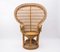 Emmanuelle Peacock Wicker Chair, 1960s, Italy 1