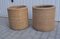 Grands Pots de Fleurs en Bois Naturel et Bambou, 1980s, Set de 2 5