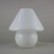 Large Mushroom Table Lamp in White Opal Glass, 1970s 8