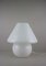 Grande Lampe de Bureau Champignon en Verre Opalin Blanc, 1970s 1