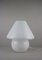 Large Mushroom Table Lamp in White Opal Glass, 1970s 1