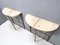 Mid-Century Console Table with Portuguese Pink Marble Top and Brass Legs, Italy, Image 5