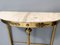 Mid-Century Console Table with Portuguese Pink Marble Top and Brass Legs, Italy 8