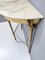 Mid-Century Console Table with Portuguese Pink Marble Top and Brass Legs, Italy, Image 9