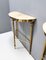 Mid-Century Console Table with Portuguese Pink Marble Top and Brass Legs, Italy, Image 4