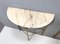 Mid-Century Console Table with Portuguese Pink Marble Top and Brass Legs, Italy, Image 6