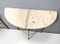 Mid-Century Console Table with Portuguese Pink Marble Top and Brass Legs, Italy 7