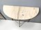 Mid-Century Console Table with Portuguese Pink Marble Top and Brass Legs, Italy, Image 7