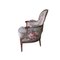 Louis XV Style Bergere Armchair in Floral Fabric 4